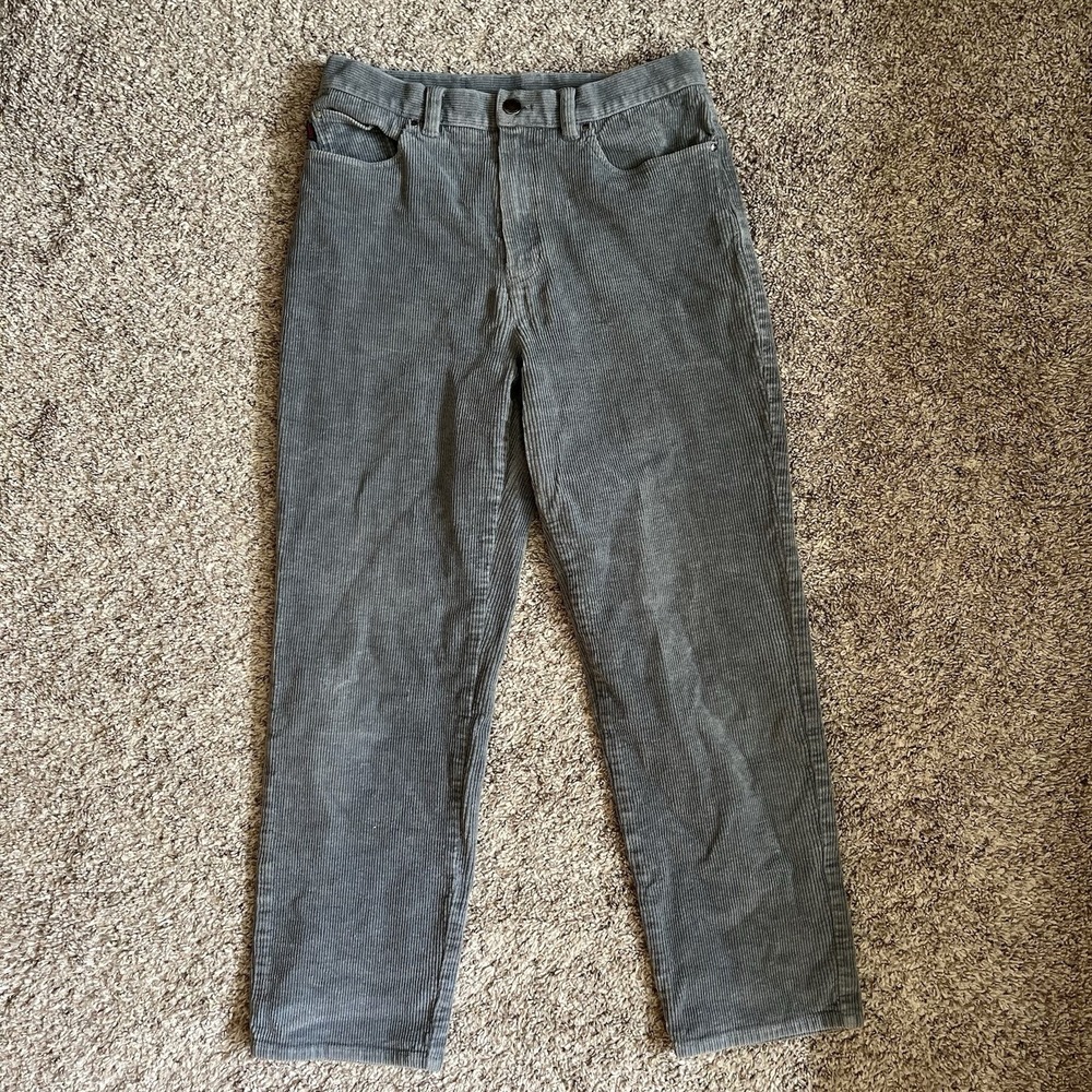 Ralph Lauren Corduroy Pants Women's 10P Gray Petite Straight Leg